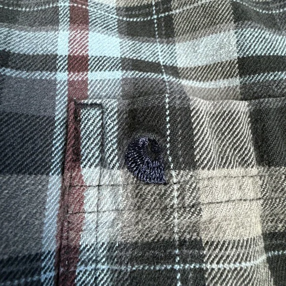 Carhartt Plaided Men's Long Sleeve Shirt 2XL Double Chest Pocket - Picture 4 of 7